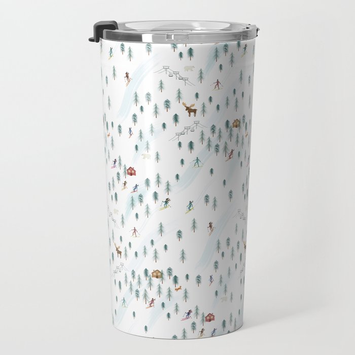 Alpine Ski Slopes Travel Mug Gallery Image 3