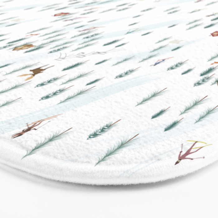 Alpine Ski Slopes Bath Mat Gallery Image 3