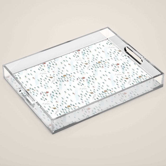 Alpine Ski Slopes Acrylic Tray Gallery Image 1
