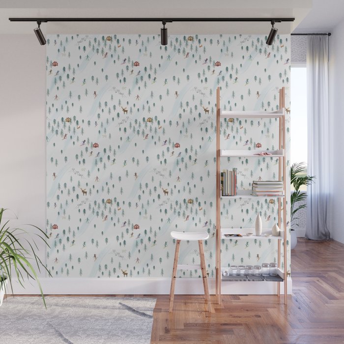 Alpine Ski Slopes Wall Mural Gallery Image 1