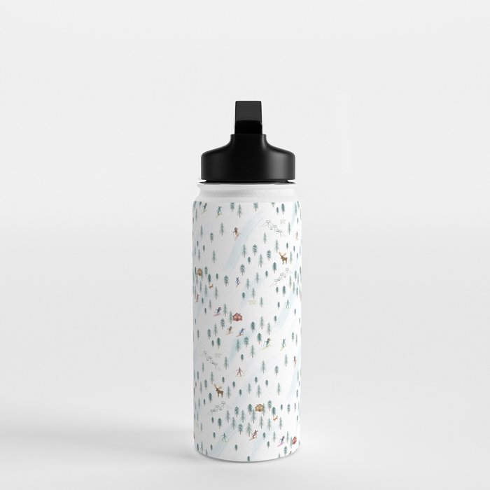 Alpine Ski Slopes Water Bottle Gallery Image 3