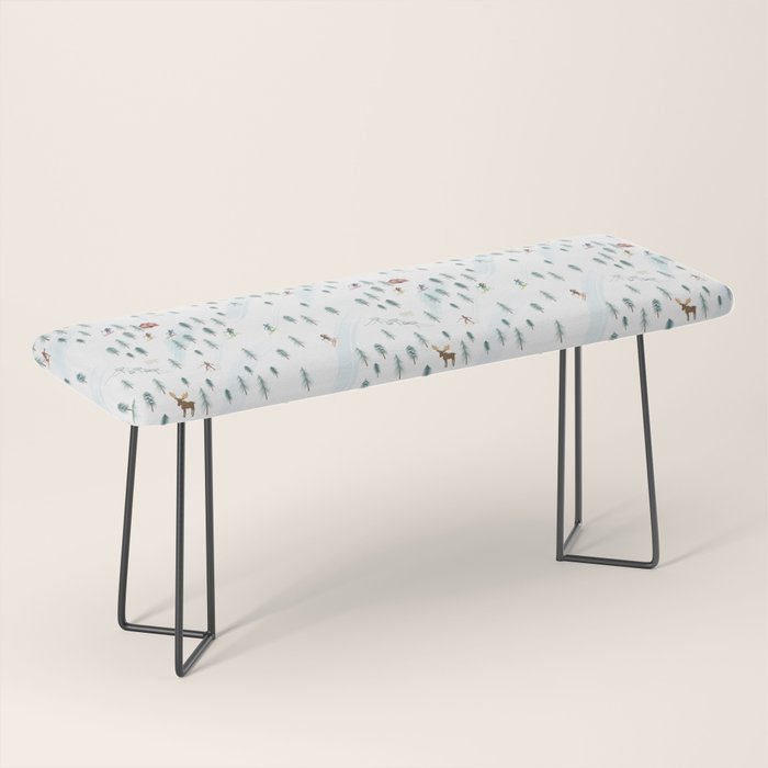 Alpine Ski Slopes Bench Gallery Image 1