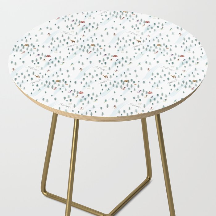 Alpine Ski Slopes Side Table Gallery Image 2