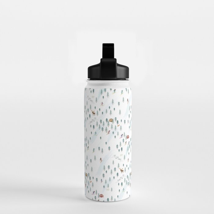 Alpine Ski Slopes Water Bottle Gallery Image 2
