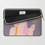 Woman Smoking Daisy Flowers Laptop Sleeve Gallery Image 2