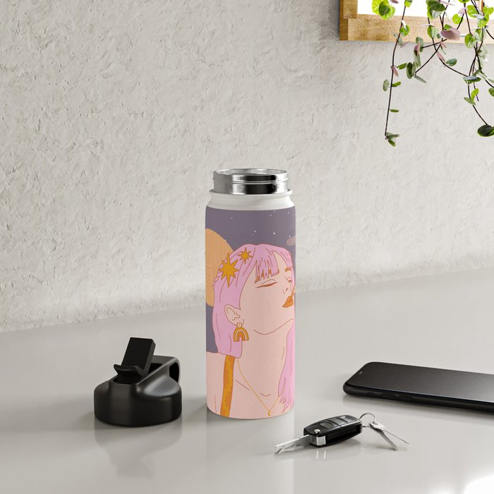 Woman Smoking Daisy Flowers Water Bottle Gallery Image 5