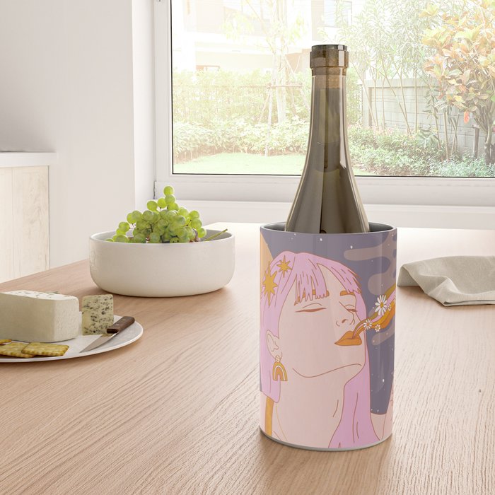 Woman Smoking Daisy Flowers Wine Chiller Gallery Image 4