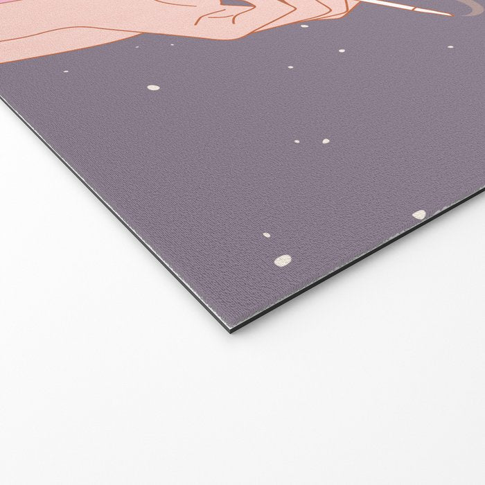 Woman Smoking Daisy Flowers Welcome Mat Gallery Image 2