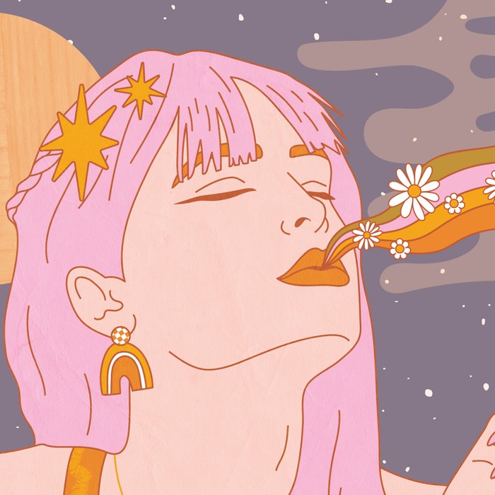 Woman Smoking Daisy Flowers Coffee Mug Gallery Image 2