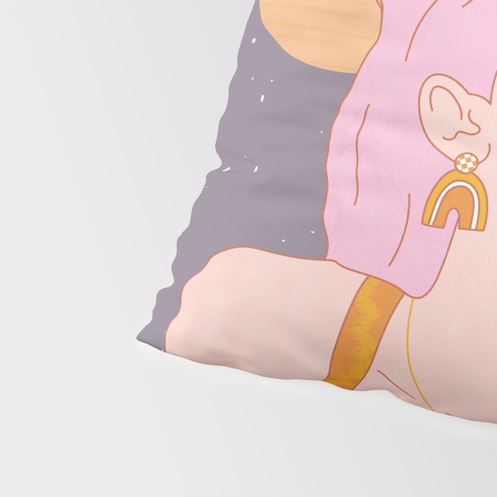 Woman Smoking Daisy Flowers Pillow Sham Gallery Image 4