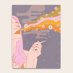 Woman Smoking Daisy Flowers Notebook Gallery Image 4
