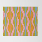 Retro Hourglass Abstract Groovy Colorful Eclectic Pattern Throw Blanket Gallery Image 2