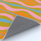 Retro Hourglass Abstract Groovy Colorful Eclectic Pattern Rug Gallery Image 4