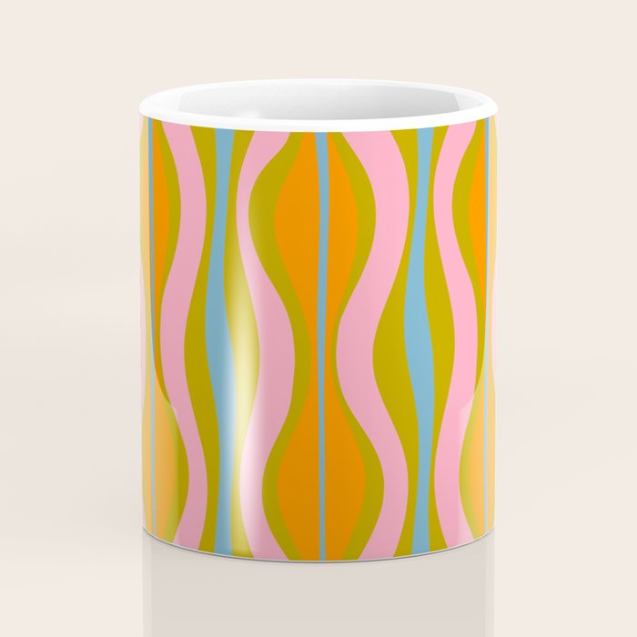 Retro Hourglass Abstract Groovy Colorful Eclectic Pattern Coffee Mug Gallery Image 4