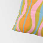 Retro Hourglass Abstract Groovy Colorful Eclectic Pattern Pillow Sham Gallery Image 4