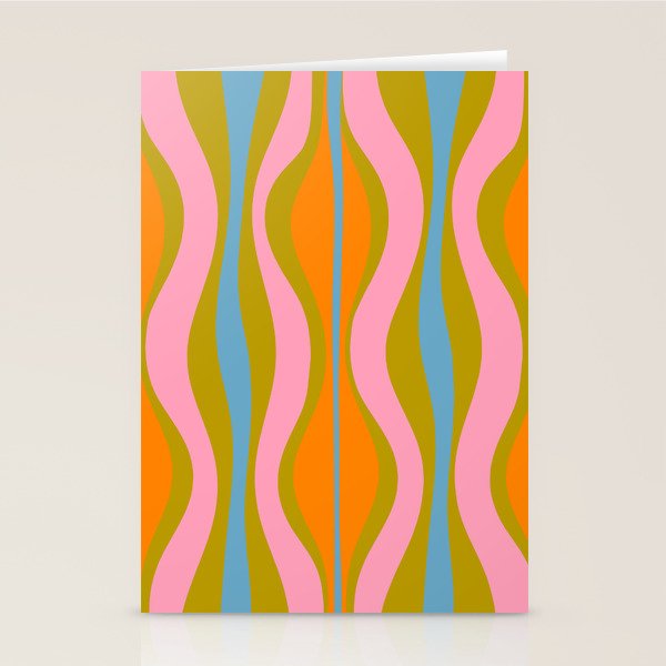 Retro Hourglass Abstract Groovy Colorful Eclectic Pattern Stationery Card Gallery Image 2