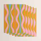 Retro Hourglass Abstract Groovy Colorful Eclectic Pattern Wrapping Paper Gallery Image 3