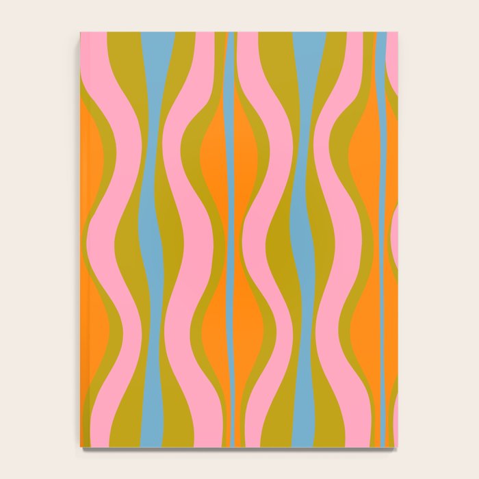 Retro Hourglass Abstract Groovy Colorful Eclectic Pattern Notebook Gallery Image 4