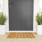 Retro Hourglass Abstract Groovy Colorful Eclectic Pattern Welcome Mat Gallery Image 3