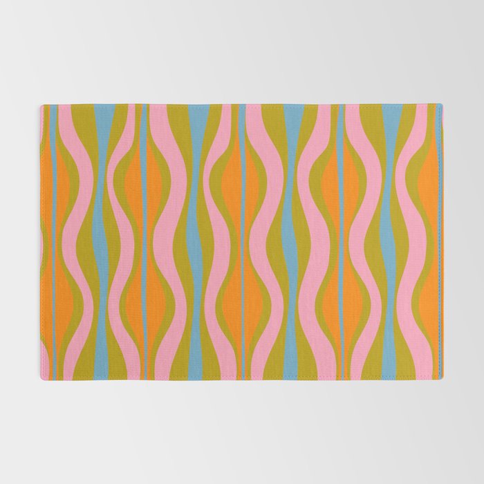 Retro Hourglass Abstract Groovy Colorful Eclectic Pattern Rug Gallery Image 2