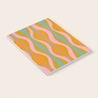 Retro Hourglass Abstract Groovy Colorful Eclectic Pattern Notebook Gallery Image 3