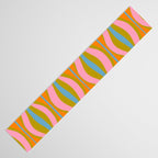 Retro Hourglass Abstract Groovy Colorful Eclectic Pattern Table Runner Gallery Image 3