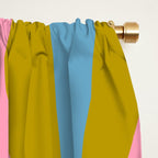 Retro Hourglass Abstract Groovy Colorful Eclectic Pattern Window Curtain Gallery Image 2