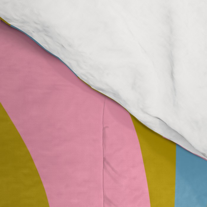 Retro Hourglass Abstract Groovy Colorful Eclectic Pattern Comforter Gallery Image 4