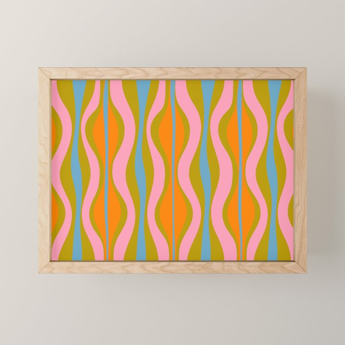 Retro Hourglass Abstract Groovy Colorful Eclectic Pattern Mini Art Print Gallery Image 1