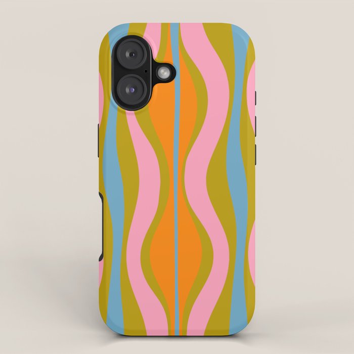 Retro Hourglass Abstract Groovy Colorful Eclectic Pattern iPhone Case Gallery Image 1