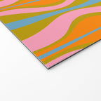 Retro Hourglass Abstract Groovy Colorful Eclectic Pattern Welcome Mat Gallery Image 2