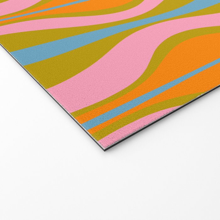 Retro Hourglass Abstract Groovy Colorful Eclectic Pattern Welcome Mat Gallery Image 2