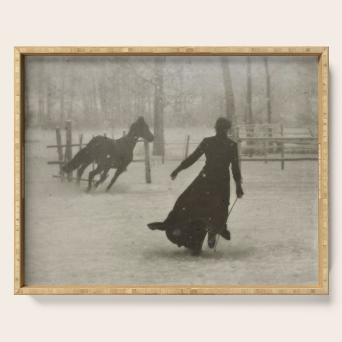 The Horse Trainer By Felix Thiollier 1899 Serving Tray Gallery Image 1