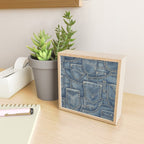 Jean Pockets - medium denim blue Mini Art Print Gallery Image 2