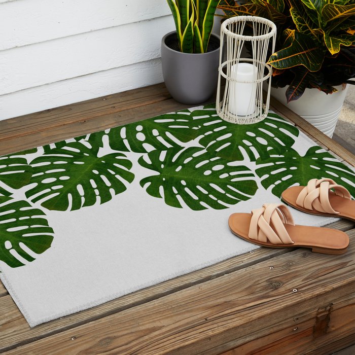 Monstera Leaf I Outdoor Rug Gallery Image 2