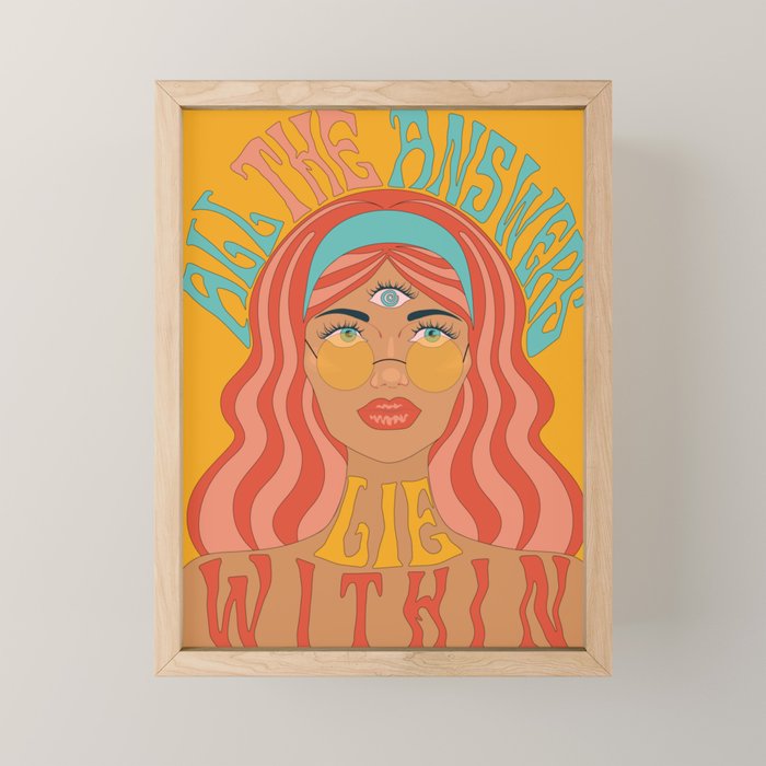 THE ANSWERS LIE WITHIN Mini Art Print Gallery Image 1