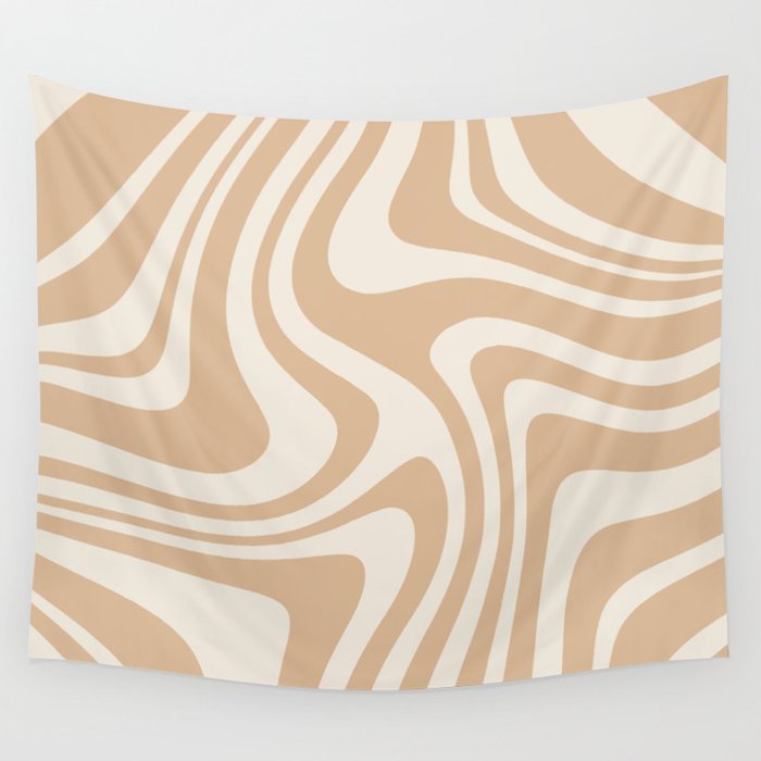 Abstract Wavy Stripes LII Wall Tapestry Gallery Image 4