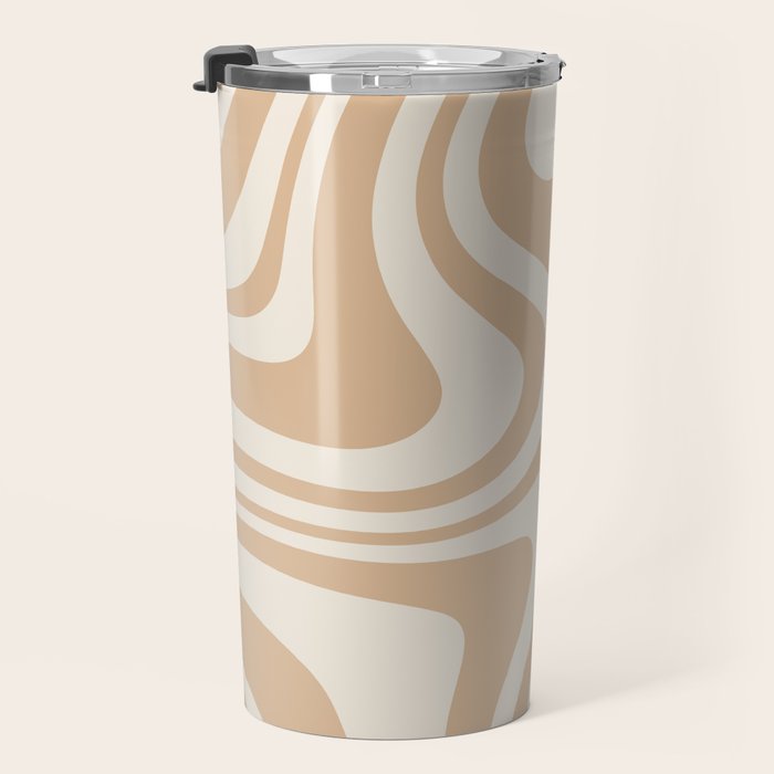 Abstract Wavy Stripes LII Travel Mug Gallery Image 3