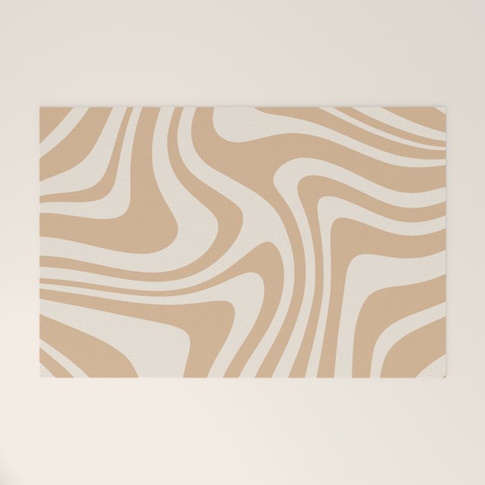 Abstract Wavy Stripes LII Welcome Mat Gallery Image 1