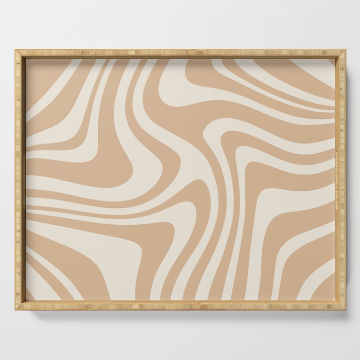 Abstract Wavy Stripes LII Serving Tray Gallery Image 1