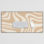 Abstract Wavy Stripes LII Desk Mat Gallery Image 1