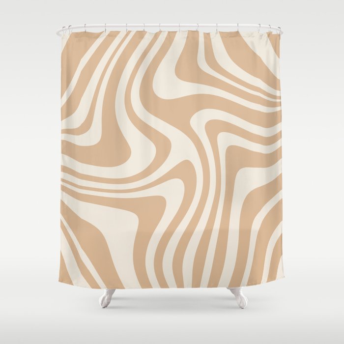 Abstract Wavy Stripes LII Shower Curtain Gallery Image 1