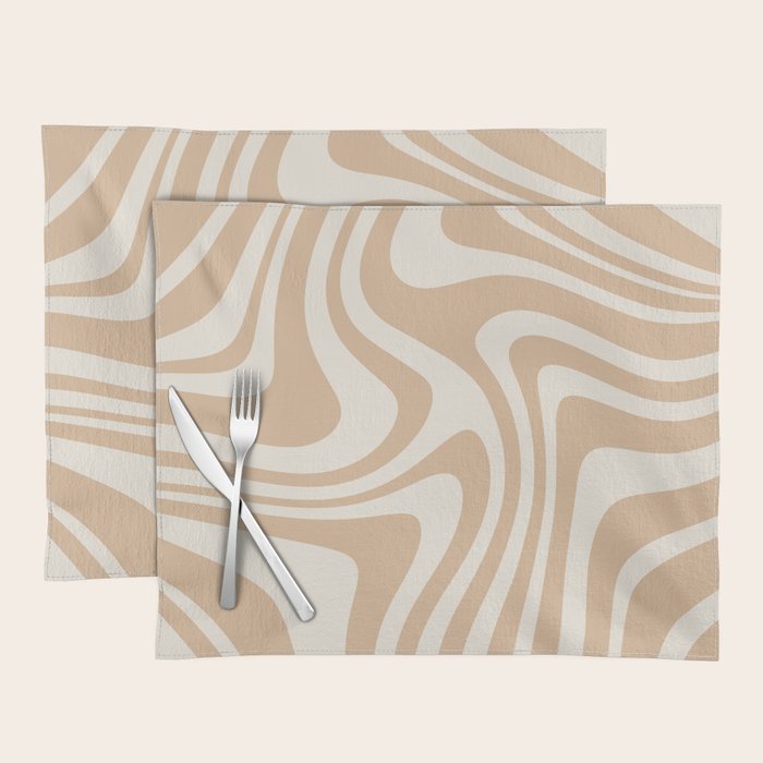 Abstract Wavy Stripes LII Placemat Gallery Image 1