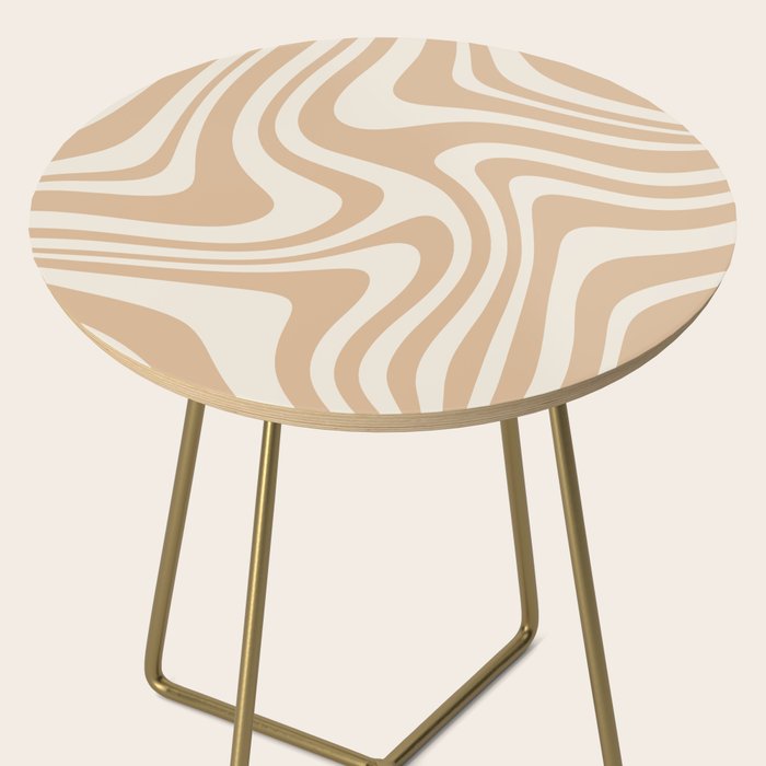 Abstract Wavy Stripes LII Side Table Gallery Image 2