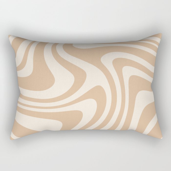 Abstract Wavy Stripes LII Rectangular Pillow Gallery Image 1