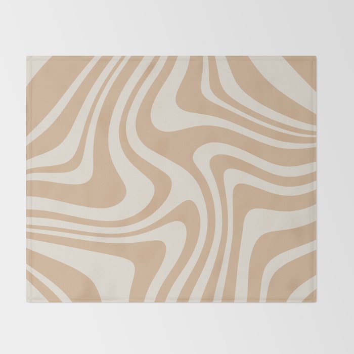 Abstract Wavy Stripes LII Throw Blanket Gallery Image 2