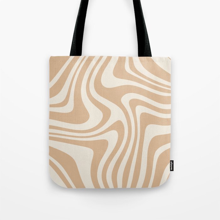Abstract Wavy Stripes LII Tote Bag Gallery Image 1