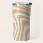 Abstract Wavy Stripes LII Travel Mug Gallery Image 2