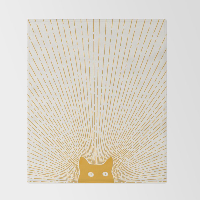 Cat Landscape 96: Good Meowning Throw Blanket Gallery Image 2