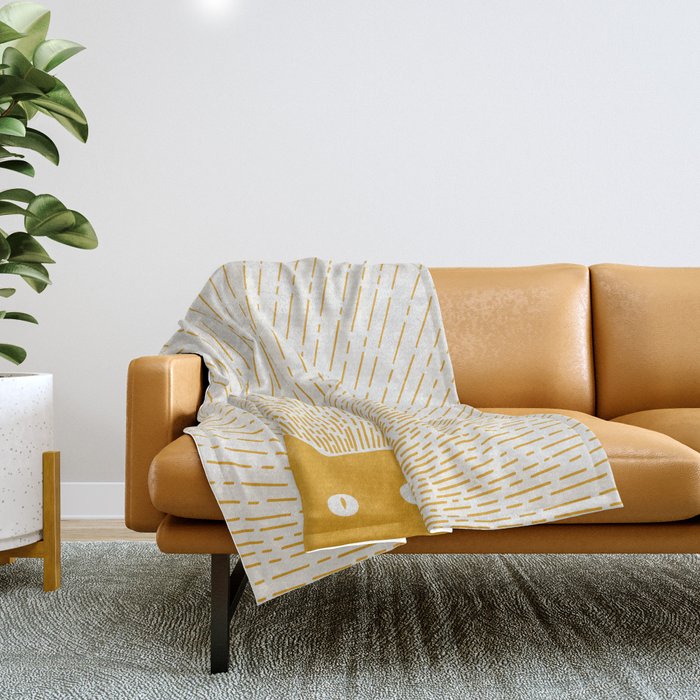 Cat Landscape 96: Good Meowning Throw Blanket Gallery Image 1